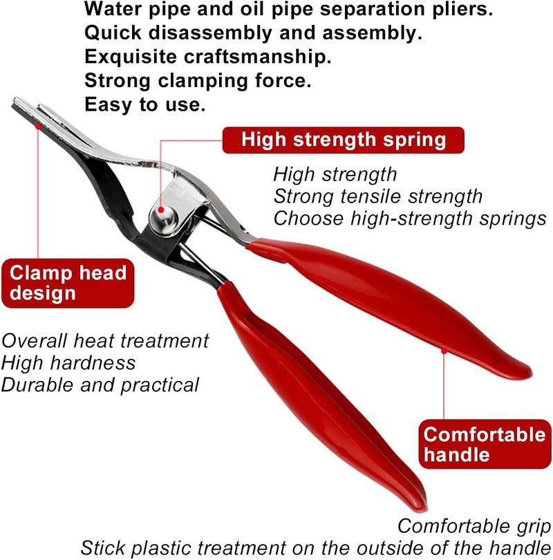 HZEL Car Hose Removal Pliers, Vehicle Fuel Vacuum Line Tube Remover for Marine Oil Water Hoses, Automotive Separator Pipe Repairing Tool Accessories, Universal for SUV, Sedan, Truck - Image 3